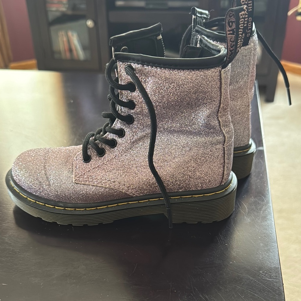 Dr. Martens kids Glitter Boots - Silver